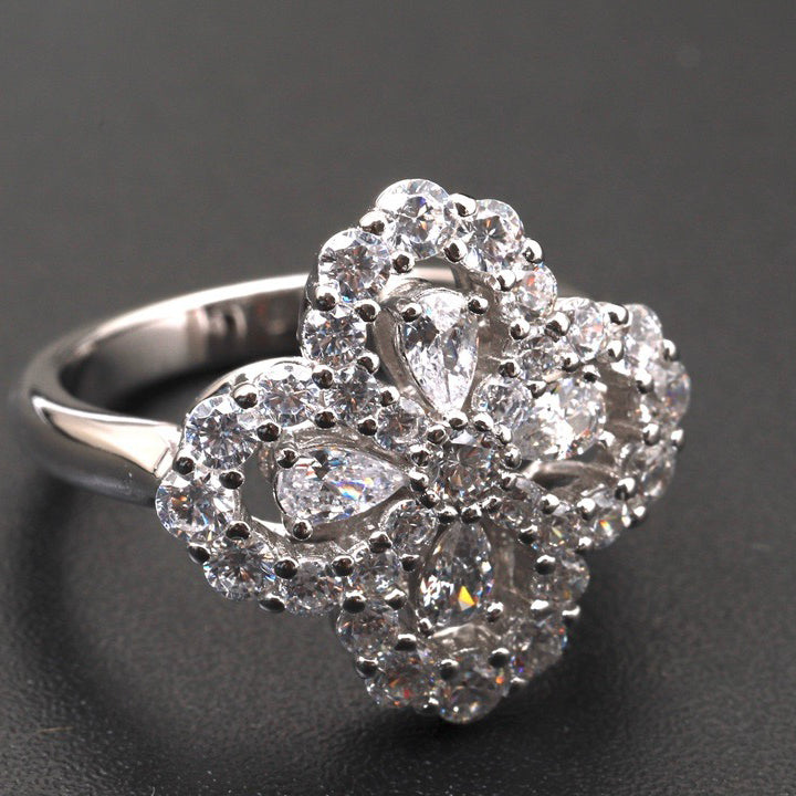 [Lunabriance]LOOP RING FULL MOTIF DIAMOND 16MM SILVE