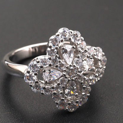 [Lunabriance]LOOP RING FULL MOTIF DIAMOND 16MM SILVE