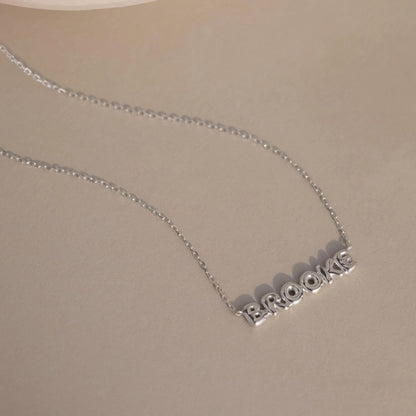 Tiny Bubble Name Necklace