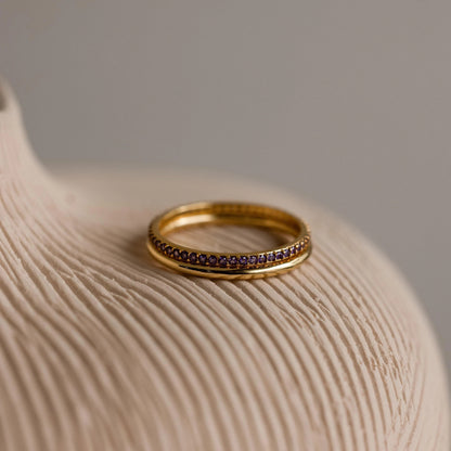 Birthstone Tennis Ring Set