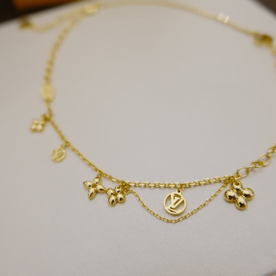 [Lunabriance]BLOOMING SUPPLE NECKLACE BRASS