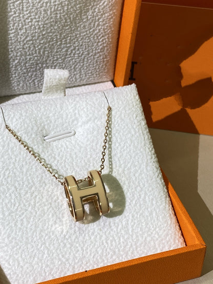 [Lunabriance]HM CLIC YELLOW ENAMEL GOLD NECKLACE