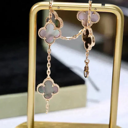 [Luna Brilliance]CLOVER 5 MOTIF GRAY MOP BRACELET COLLECTION