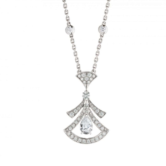 [Lunabriance]DREAM NECKLACE WHITE DIAMOND SILVER