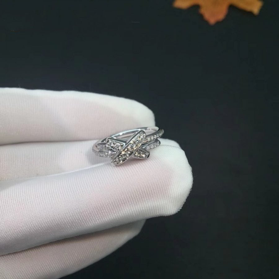 [Lunabriance]JEUX DE SILVER DIAMOND RING