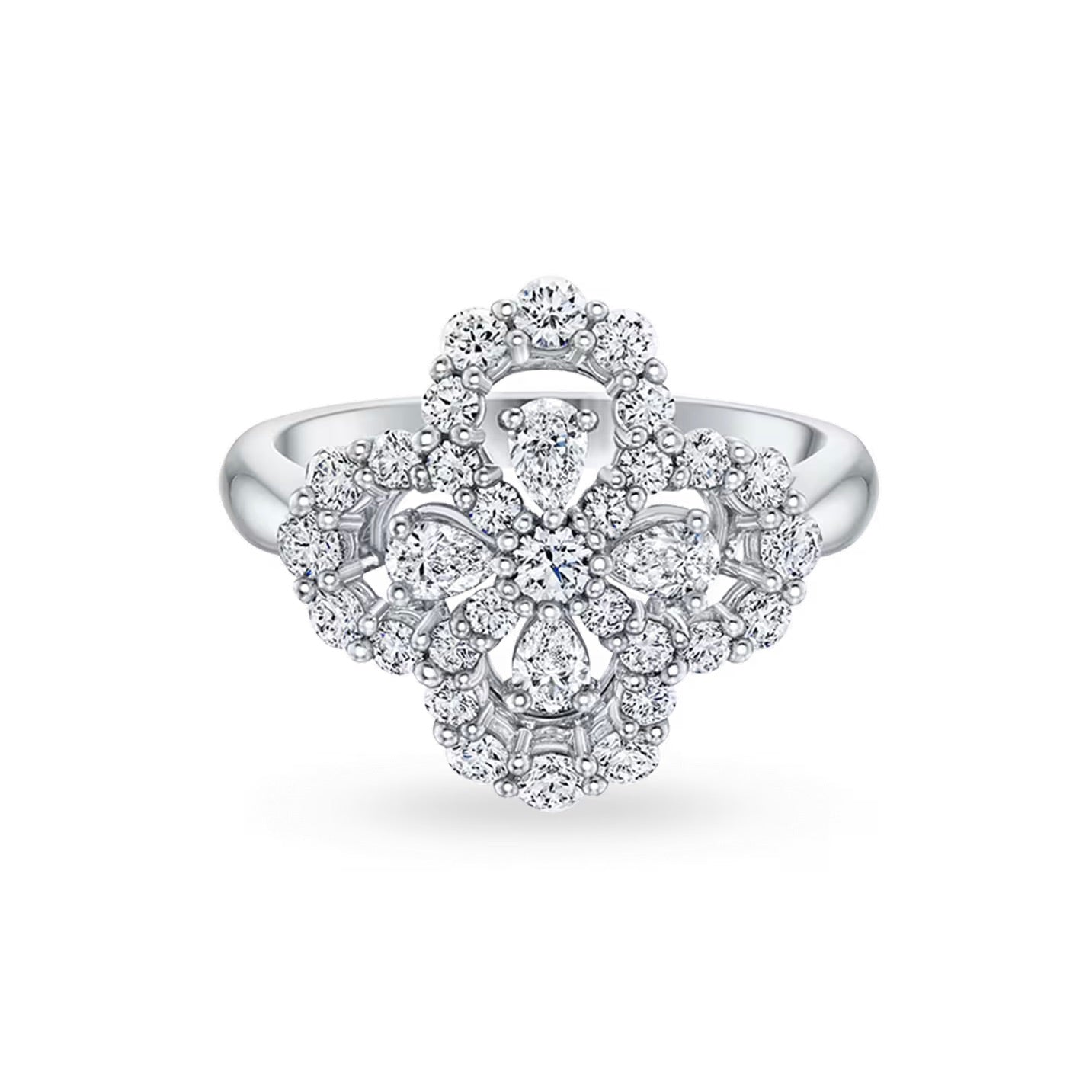 [Lunabriance]LOOP RING FULL MOTIF DIAMOND 16MM SILVE