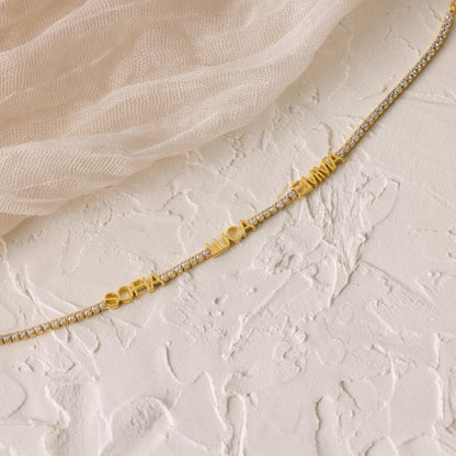 Multiple Name Tennis Bracelet