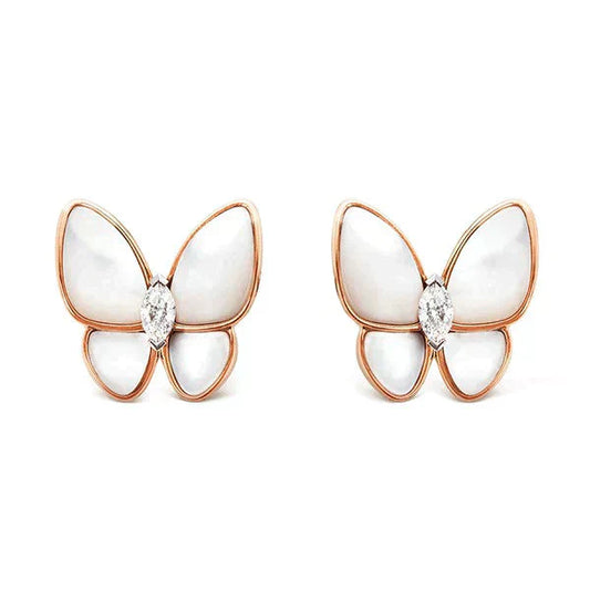 [Lunabriance]BUTTERFLY MOP DIAMOND EARRINGS