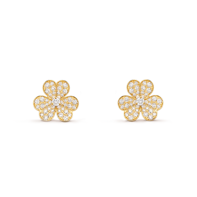 [Lunabriance]FRIVOLE GOLD FLOWER DIAMOND EARRINGS