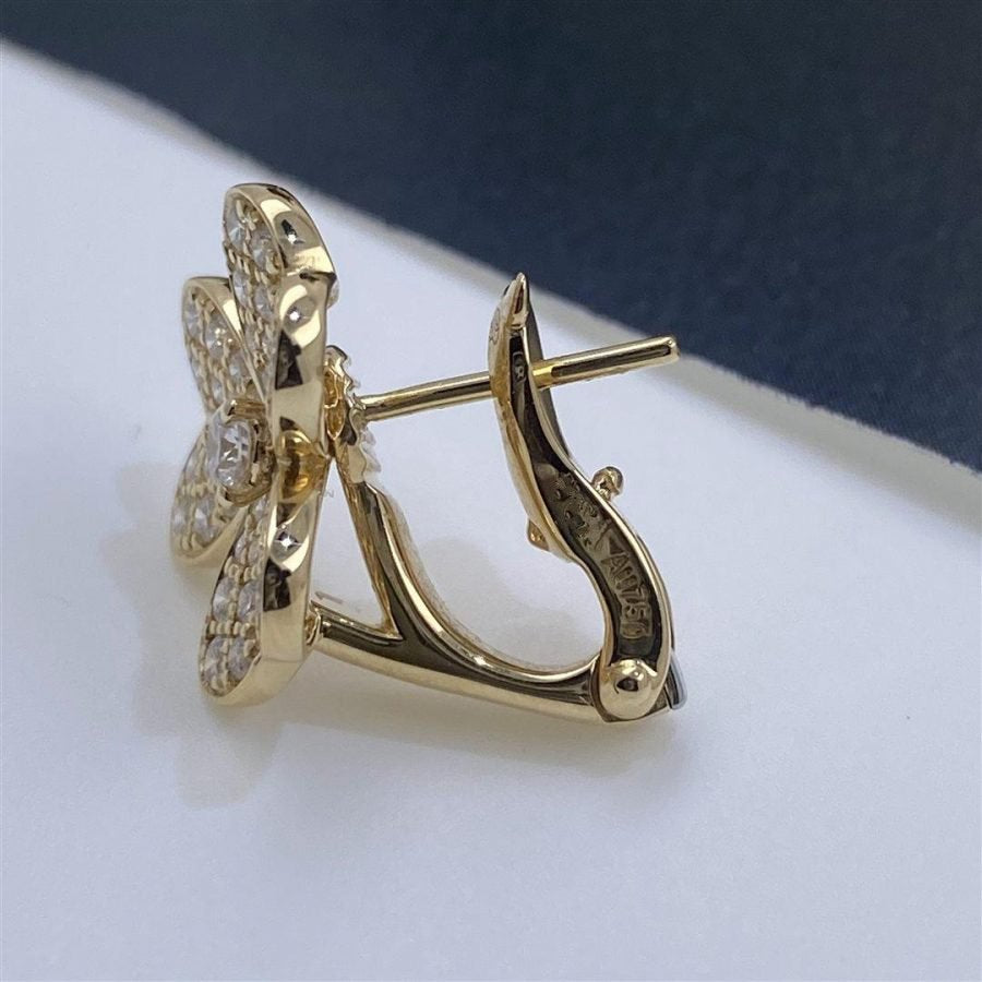 [Lunabriance]FRIVOLE GOLD FLOWER DIAMOND EARRINGS